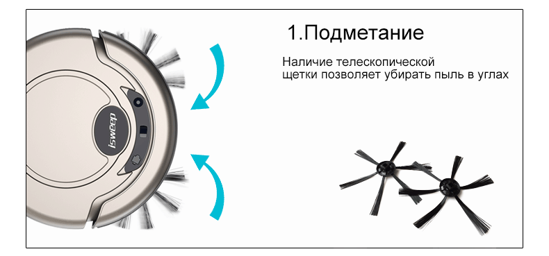 Isweep робот пылесос для дома 1000 PA сухого и мокрого уборка Смарт sweeper S320 моющий робот пылесос для дома
