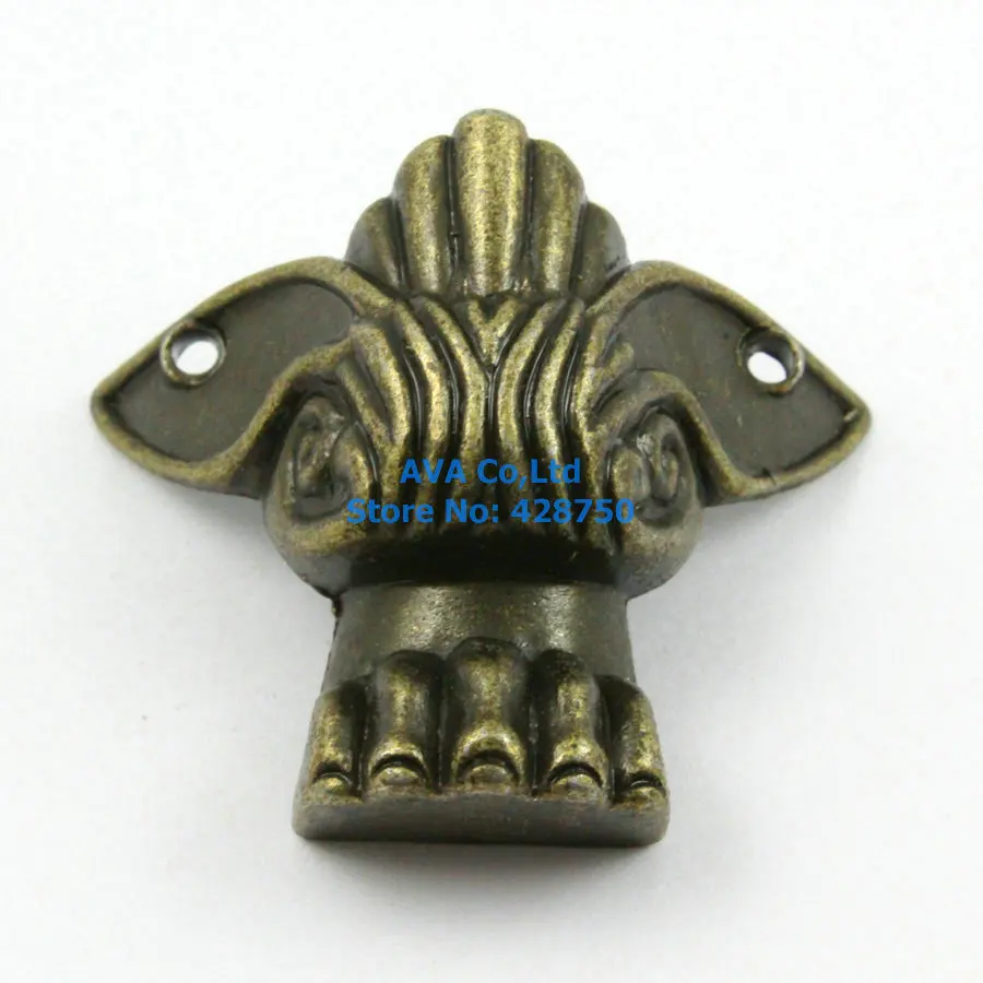 4 шт. античная латунь ювелирные изделия ножки для ящика Ящик животных ноги 47x39mm |