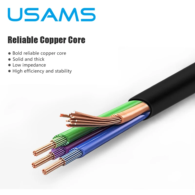 Кабель USB Type C USAMS 1 м 2 А кабель для зарядки и синхронизации данных MacBook xiaomi Oneplus|cable
