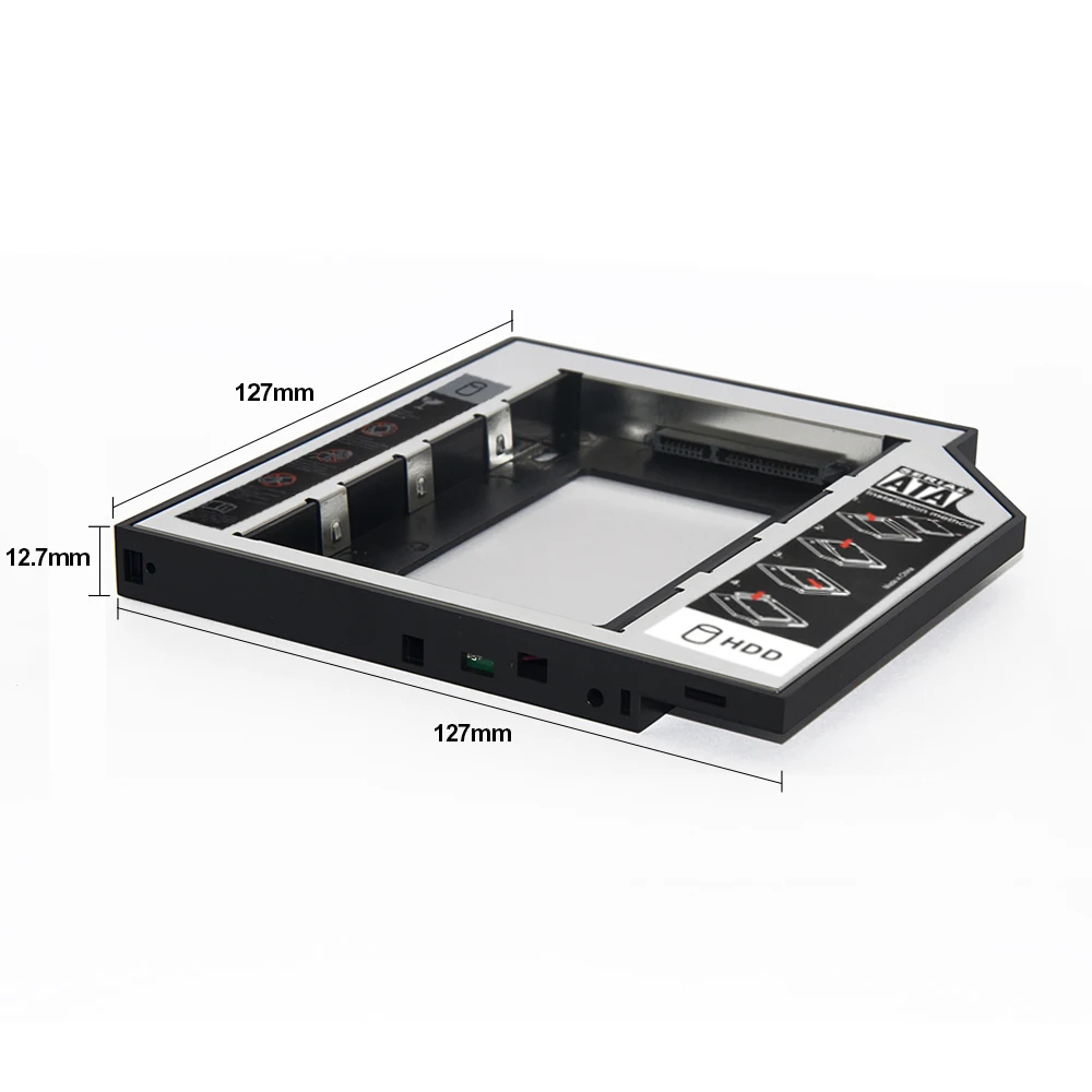 Sunvalley 12 7 мм 2 й HDD Caddy SATA на Универсальный алюминиевый пластик 5 &quotчехол для SSD DVD/CD ROM