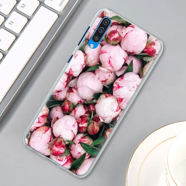 02 Цвет: розовый, пионы чехол КРЫШКА ДЛЯ samsung Galaxy A30 A40 A50 A70 A6 A8 плюс A7 A9 M30 чехол для телефона Coque - Color: 02