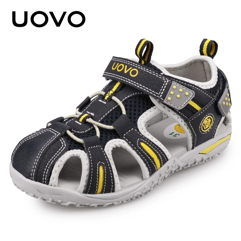 

Летние новые детские пляжные сандалии UOVO, детские сандалии с закрытым носком для малышей, модная дизайнерская обувь для мальчиков и девочек...