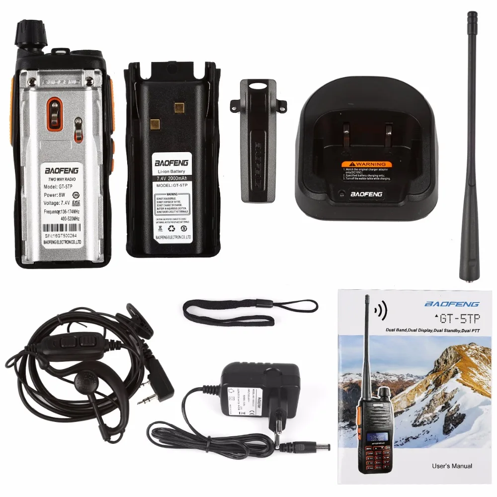 Двухдиапазонный радиоприемник Baofeng Tri Power 1/4/8 Вт VHF/UHF 136 174/400 520 МГц двухсторонний