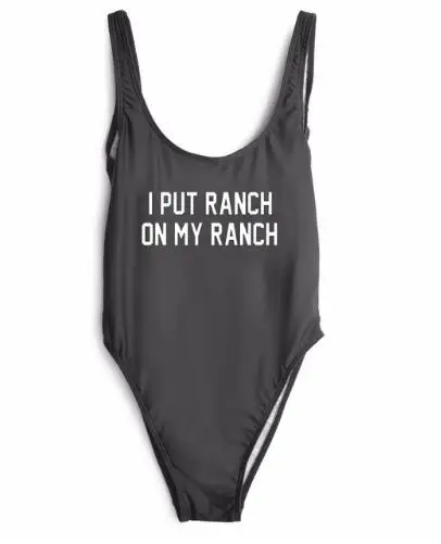 Женский купальник я надела ранчо на мое Забавный комбинезон Цельный купальный