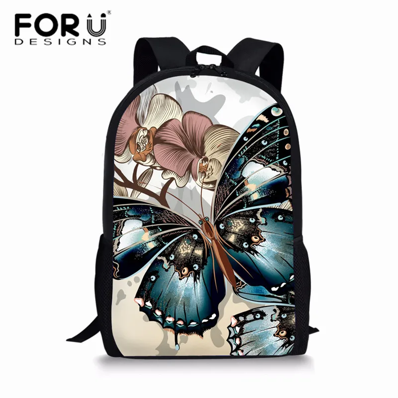 Z674C FORUDESIGNS/3 шт./компл. красивая бабочка школьные комплекты с сумкой школьная сумка для подростка Девушки Дети школьный детский рюкзак - Цвет: Z674C