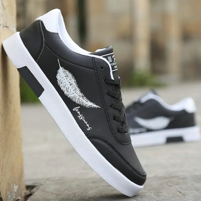 Male outdoor walking breathable leather Print Trainers shoes New brand mens Casual sneaker Canvas Shoes KA-03 | Обувь