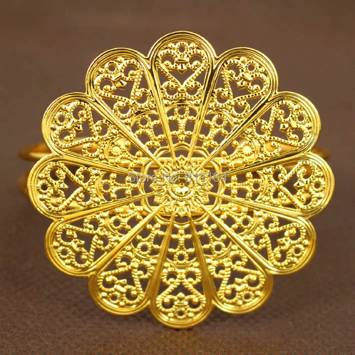 Заготовки для браслета и с позолоченной латунной основой цветами 20 шт. |