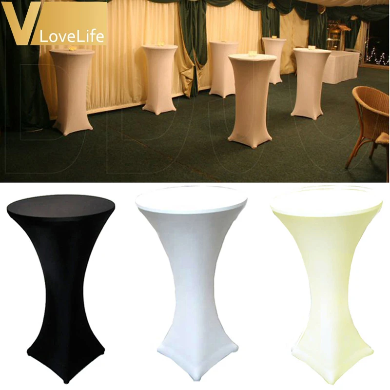 5 шт. эластичные скатерти из лайкры и спандекса 80 см|stretch tablecloth|table covercocktail table cover |