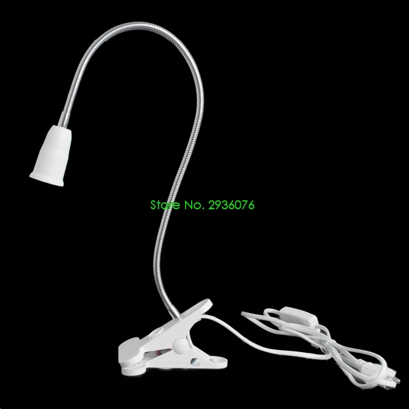 2018 Новый E27 50 см AC 85 265V гибкий зажим на выключатель светодиодный лампа держатель