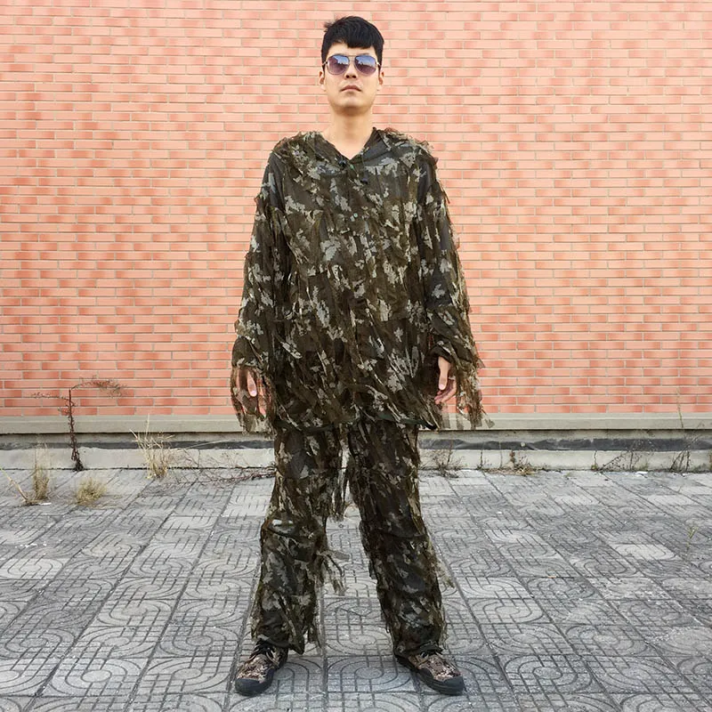 City Camo Открытый Снайпер джунгли одежда Ghillie костюм светильник вес полосы камуфляж одежда военная камуфляж охота костюм одежда - Цвет: City Camo