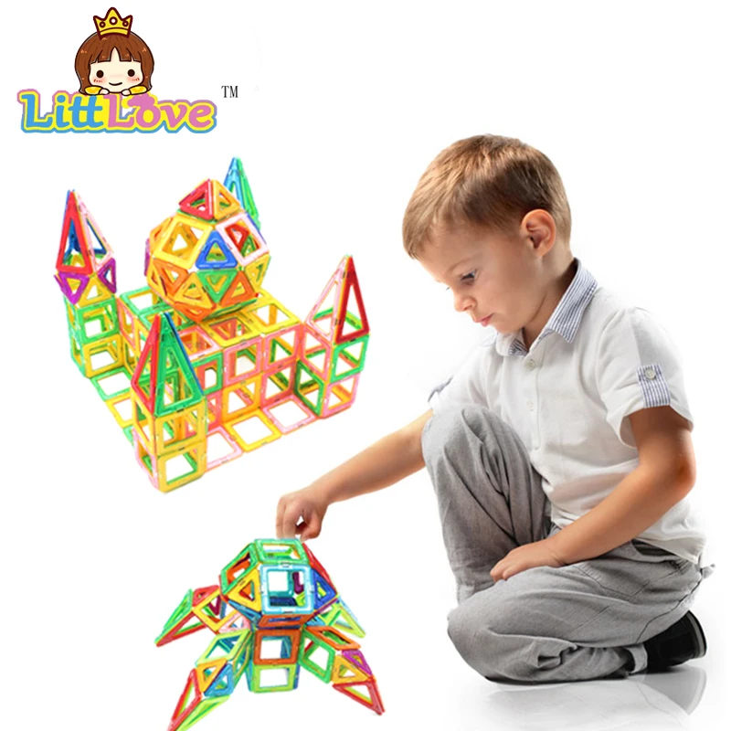 

164Pcs Big Size Castle Magnetic Designer Educational Magnetic Toys 3D DIY Building Blocks Bricks Toys For Children