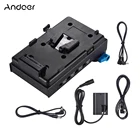 Andoer V крепление V-lock аккумуляторная пластина адаптер для BMCC BMPCC Canon 5D25D35D480D6D27D2 с адаптер для фиктивного аккумулятора адаптером аккумулятора фотографии