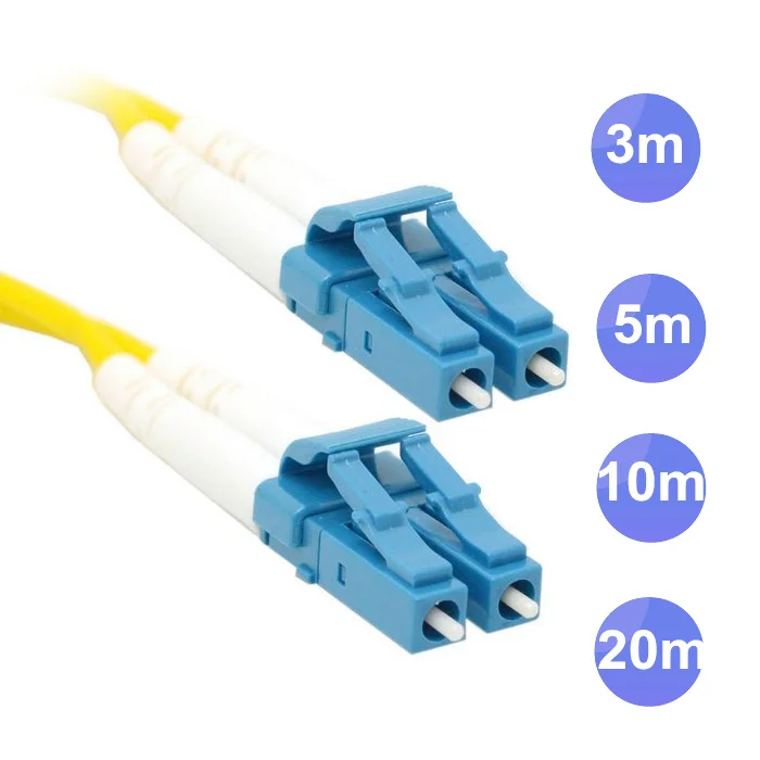 

Dual LC to LC Fiber Patch Cord Jumper Cable SM Duplex Single Mode Optic for Network 1m 3m 5m 10m 20m 10ft 16ft 33ft 66ft