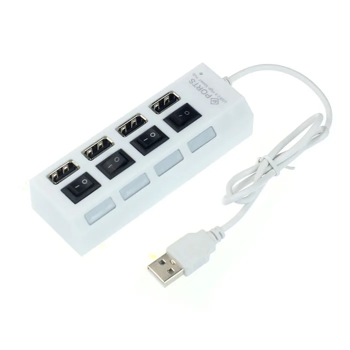 Высокоскоростной светодиодный концентратор с 4 портами USB 2 0 переключателем