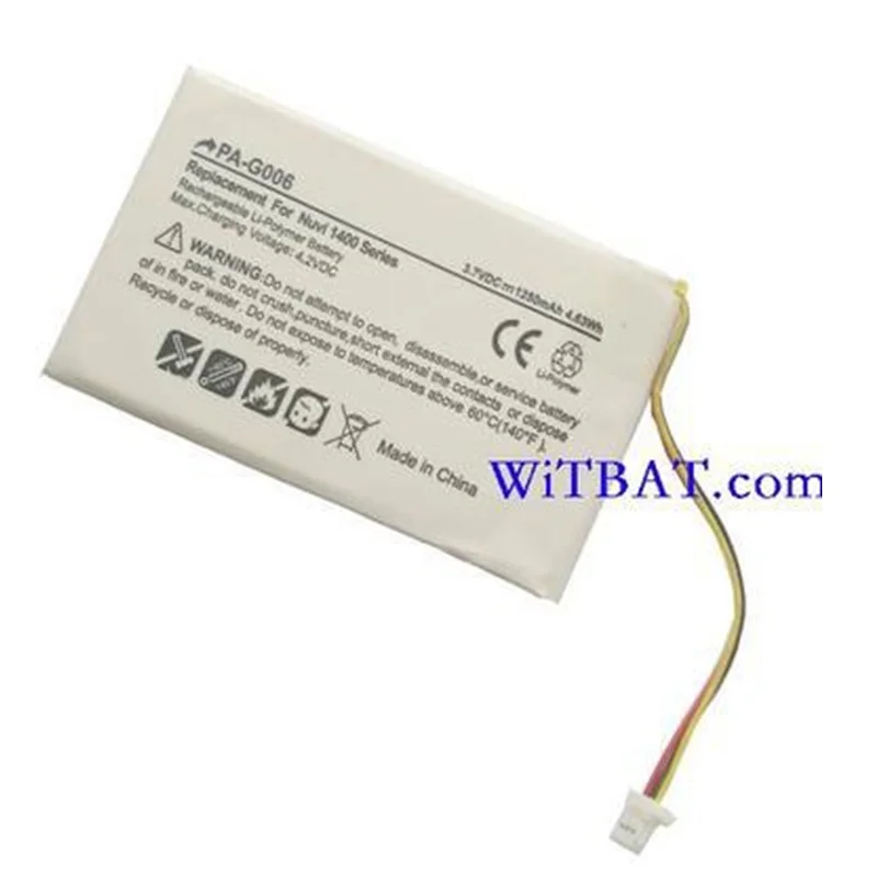 Аккумулятор для Garmin Nuvi 1350 1350T 1370 1370T 1375 1375T 1390 1400 1450 1460 T GPS Новый литий полимерный