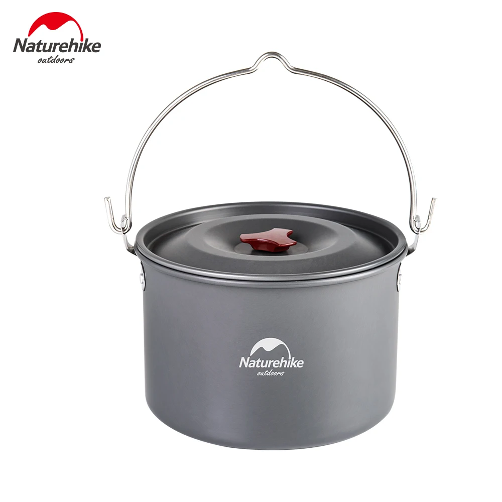 

Naturehike Camping Pot 4-6 Person Hanging Cookware Pot Outdoor Camping Picnic Campfire Pot Picnic Tableware Ultralight Aluminum