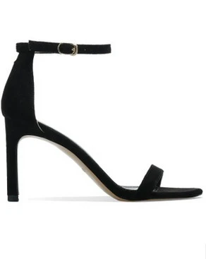 Suede Black 6cm JIANBUDAN/стильные туфли из лакированной кожи на высоком каблуке; Босоножки на каблуках Для женщин модные летние женские туфли-лодочки на каблуке 6 см; на высоких каблуках 8 см женские сандалии для офиса, большие размеры 34-40 - Цвет: Suede Black 6cm