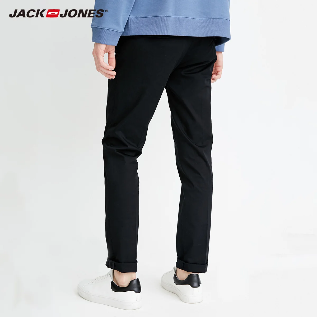 JackJones Весна Лето Новые мужские Стрейчевые хлопковые прямые облегающие
