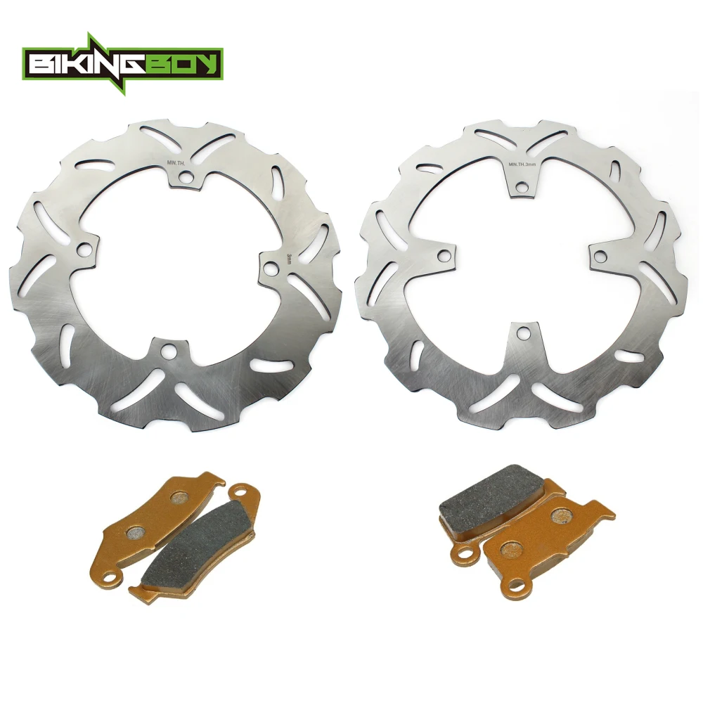 BIKINGBOY Передние Задние тормозные диски роторы колодки для Kawasaki KX250F 2004 2005 KXF KX-F 250 04 05