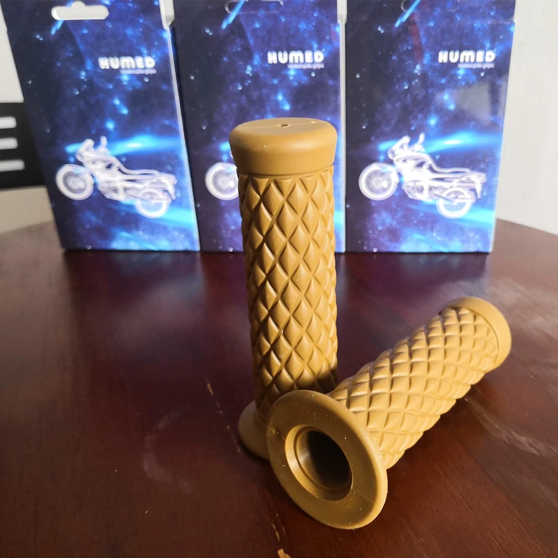 HUMED 3 цвета универсальные 7/8 ''22 мм винтажные резиновые мотоциклетные ручки кофейные GG GN GS 125/250 мотоциклетные ручки