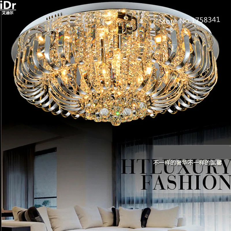 Europe Round LED crystal ceiling lights living room minimalist lamp bedroom lighting fixtures restaurant light | Освещение