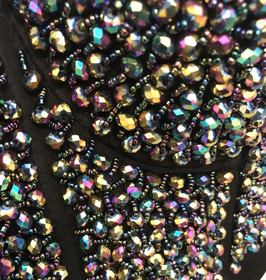 Newcolorful beHand-made Pearls Bralet Corselets Short Women's Bustier Bra Cropped Top Wedding Bralette Vest 2020 D03 | Женская