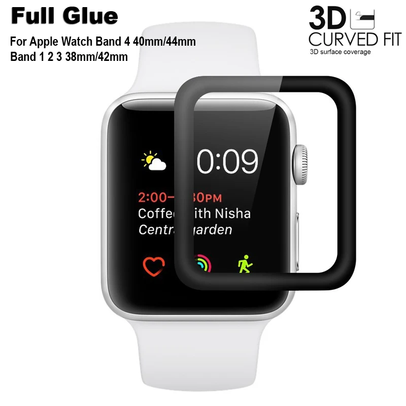 Защитная пленка из закаленного стекла с полным покрытием для Apple Watch 44 мм 40 Серия i