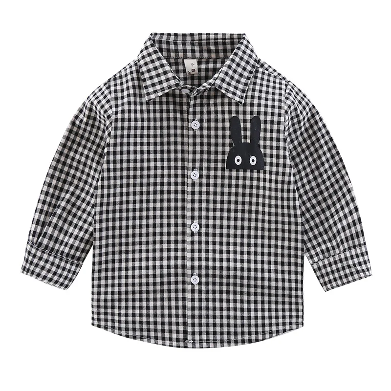 Детские хлопковые мягкие рубашки с длинными рукавами модная детская рубашка в