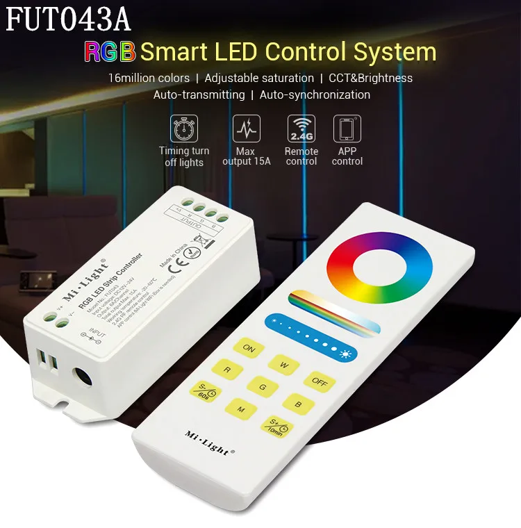 Mi. light RGB/RGBW/RGB + CCT Светодиодные ленты контроллер DC12V ~ 24 V 2 4G Беспроводной Smart Панель