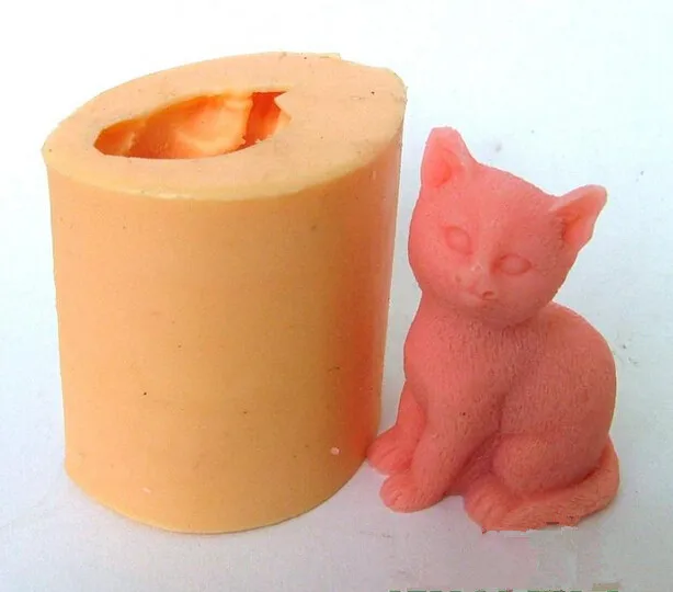 Free shipping 3D cat Modelling soap mold silicone cake fondant chocolate handmade | Дом и сад