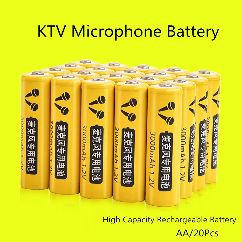 Leise много AA 3000mah перезаряжаемая батарея для KTV микрофона RC игрушечная мышь 1,2 v nimh 2A чехол с батареей Прямая поставка
