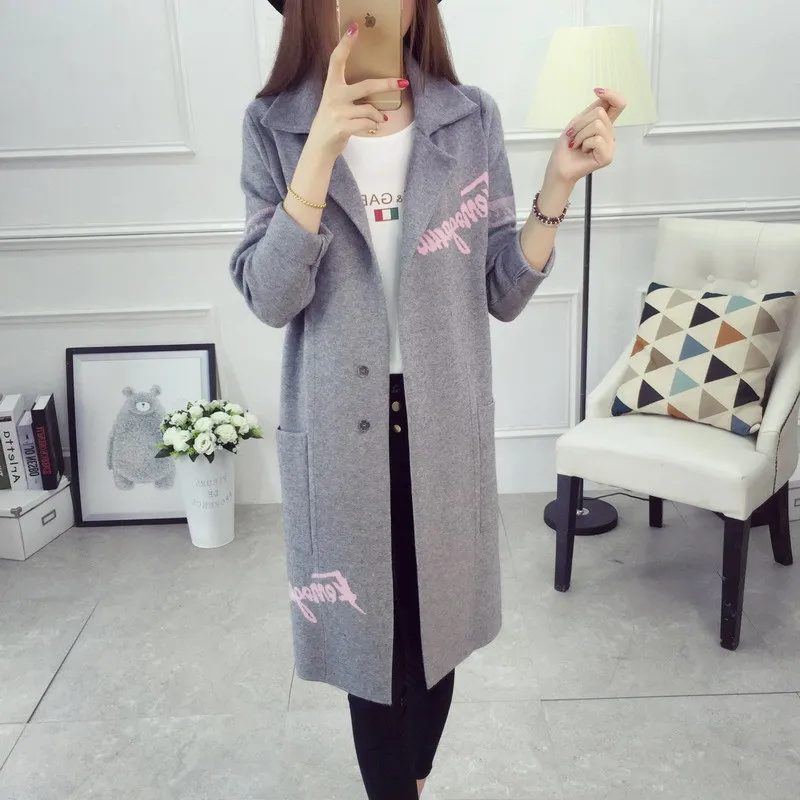 2021 кардиганы больших размеров с длинным рукавом тонкая куртка Женский вязаный