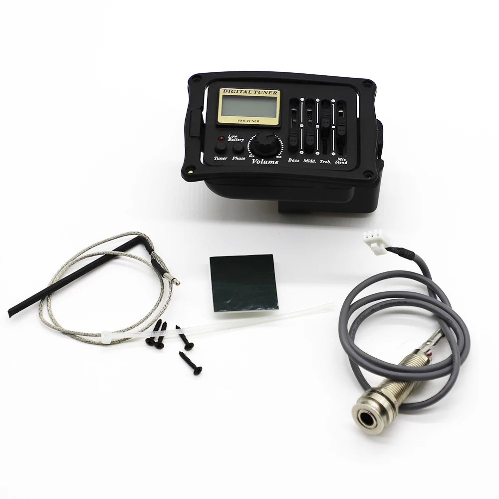 Акустическая гитара Pick up B 12 4 полосы EQ эквалайзер Preamp Piezo LCD тюнер захват