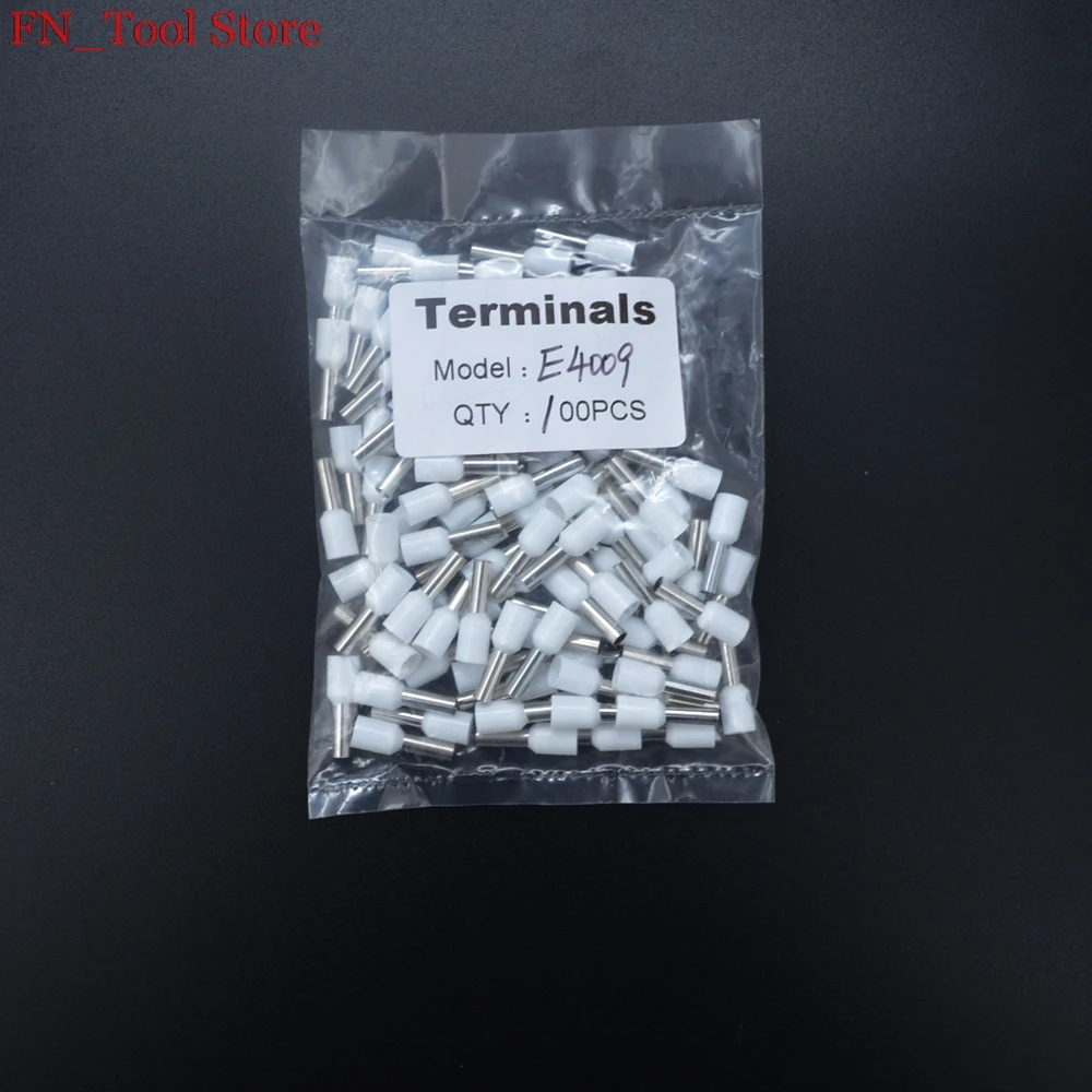 E4009 100pcsTube изоляционные клеммы 4mm2 кабель провода разъем изолированный изоляции обжимной разъем терминала - Цвет: White