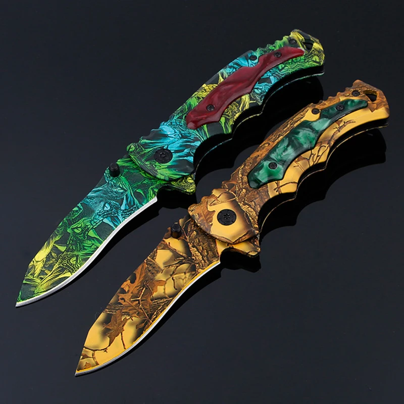 CS COLD стальной складной нож высокого качества выцветающий цветной керамбит