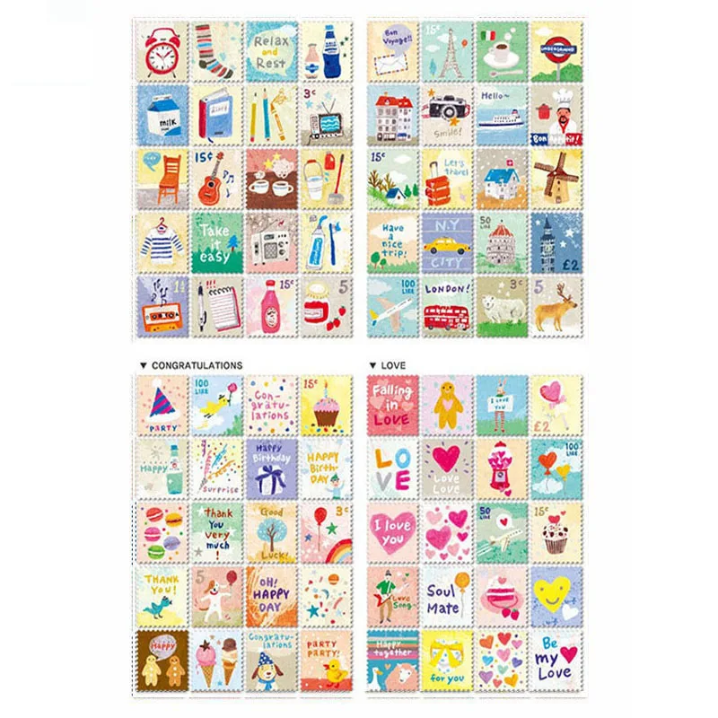 

Стикеры для дневника XYDDJYNL, 80 шт., ретро, Лондон, Париж, Маленький принц