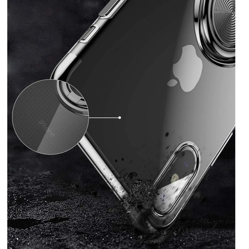 Чехол Ascromy для телефона iPhone XS Max роскошный брендовый силиконовый прозрачный чехол