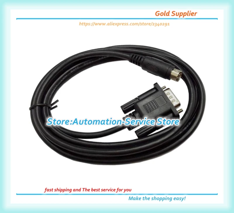 

DOP-DVP For Delta PLC Communication HMI Cable Data Cable DOP-CA232DP DB9 TO MD8