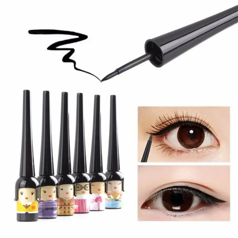 Милая милая кукла стиль Водостойкая жидкая подводка для глаз Подводка Черная