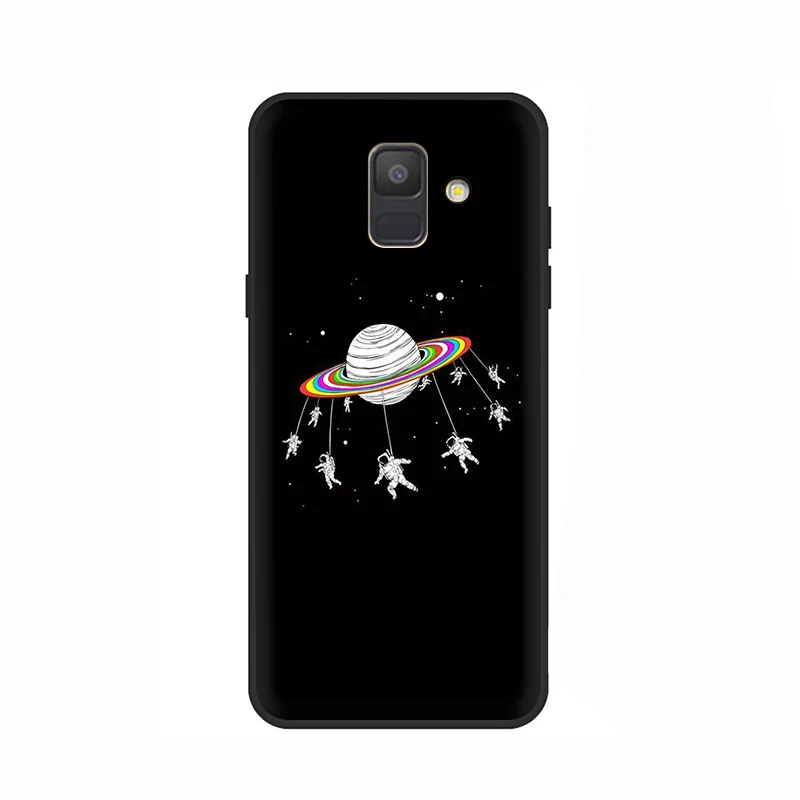 B10 Space Love Луна астронавт мягкий чехол для мобильного телефона чехол для samsung Galaxy A6 7 8 9 A10 30 40 50 70 J6 - Цвет: B10