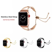 konaforen women watch band for apple watch bands 38mm42mm40mm44mm stainless steel strap for iwatch series 4 3 2 1 bracelet