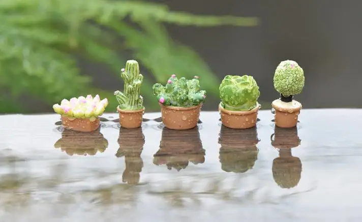 (Лот: 10 шт.) креативный милый кактус суккуленты небольшой магнит на холодильник |