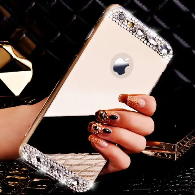 Роскошный сверкающий чехол с кристаллами зеркальной поверхностью для samsung Galaxy S3