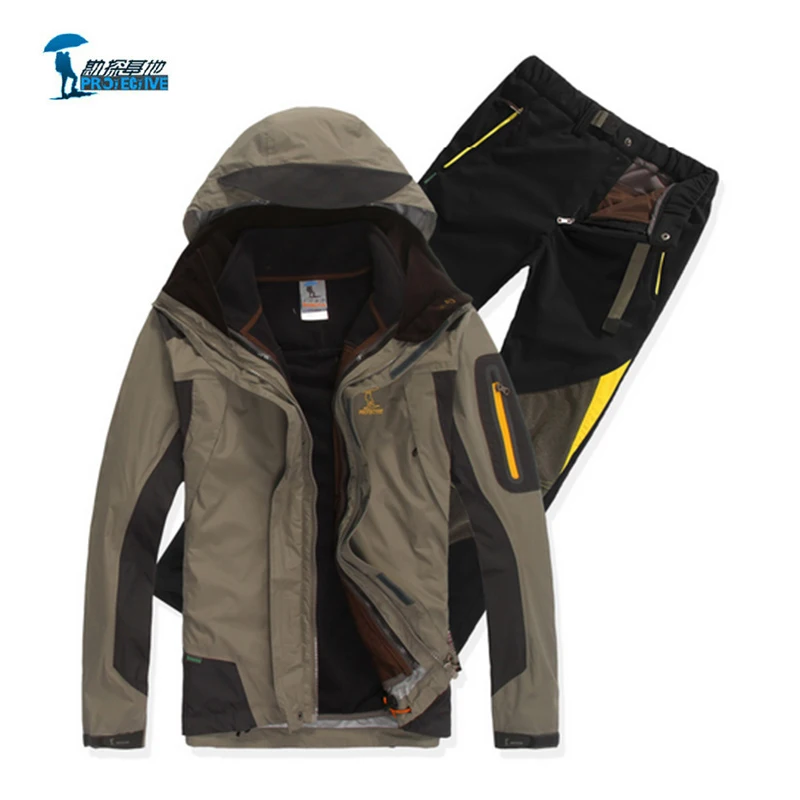 Protective 2016 новое прибытие softshell куртка мужчины открытый трех частей костюм