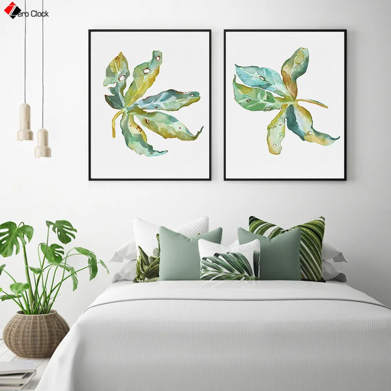 Минималистичный растительный холст с растительным принтом картина тропические