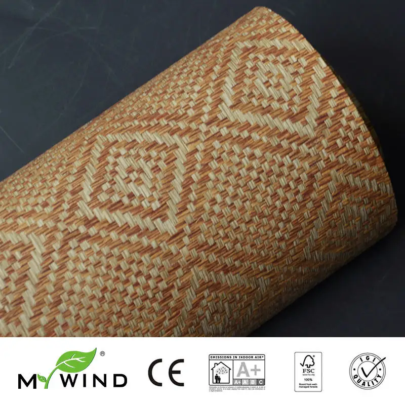 2019 настенная бумага MY WIND Grasscloth 3D из дамасской ткани s образные мебельные обои