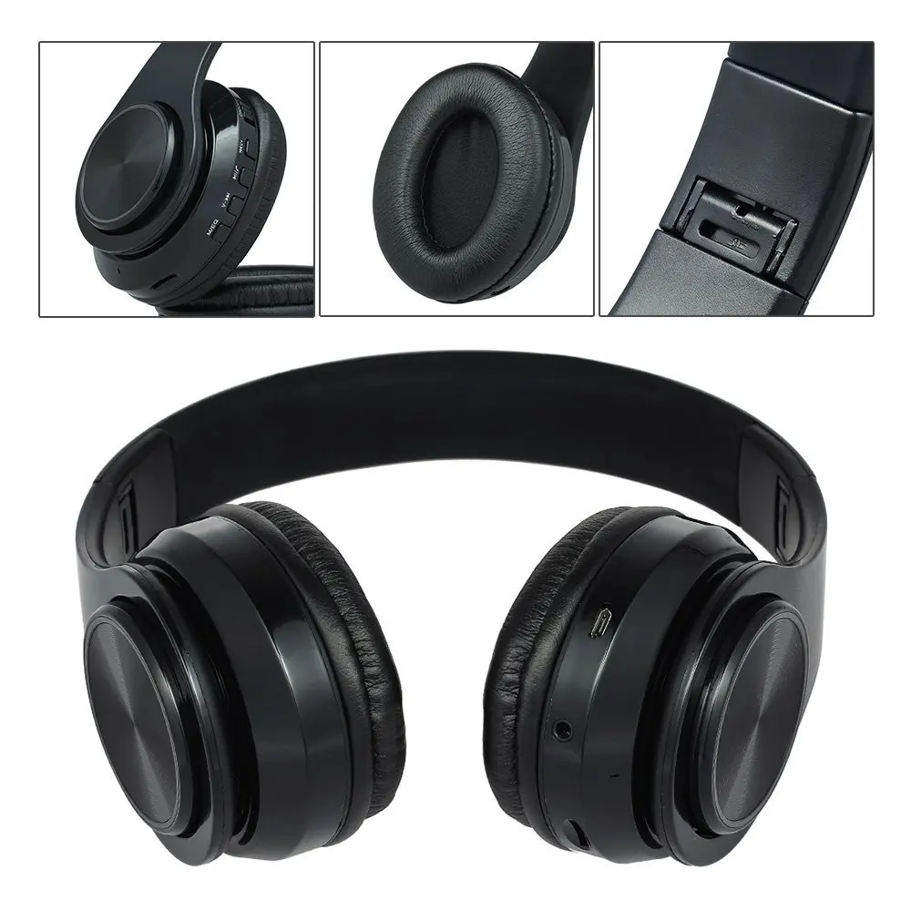 GS-L3 Wireless Bluetooth Headphone Foldable Over Ear Headset 3.5mm Wired Earphone LED Breathing Light Support TF Card Microphone |