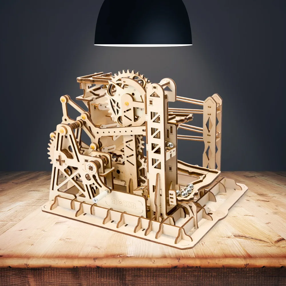 Robotime DIY Lift Coaster Magic Creative Marble Run игра деревянная модель строительные наборы сборка