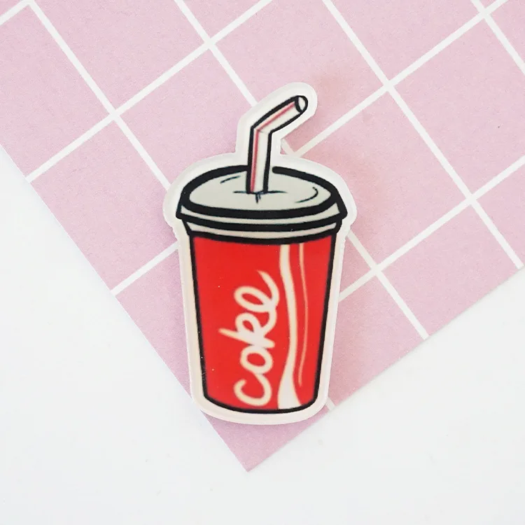 Акриловый Холодильник с мультяшным изображением картофеля фри гамбургера (45