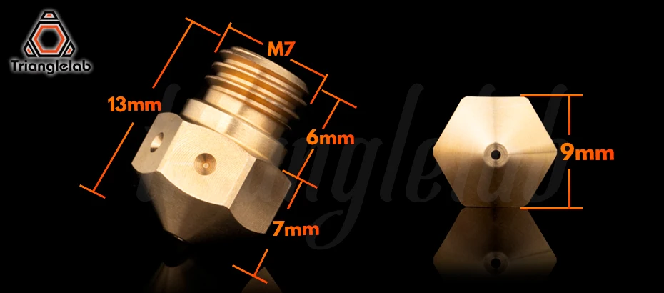Trianglelab Swiss MK10 сопло PTFE для Micro Swiss Hotend M7 резьба 3D принтер Wanhao FlashForge Qidi Tech Dremel и др